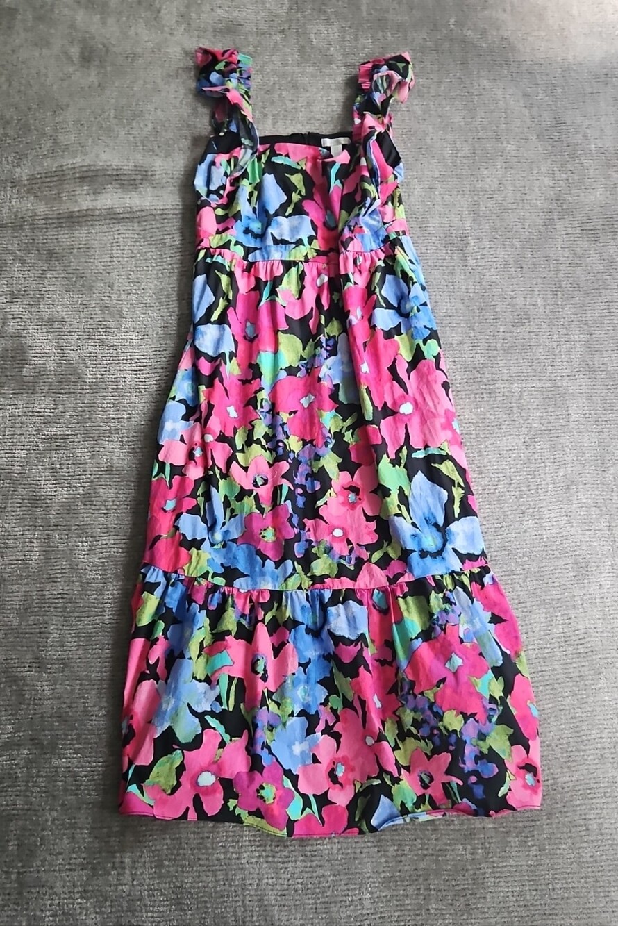 London Times Pink, Blue & Green Floral Sundress